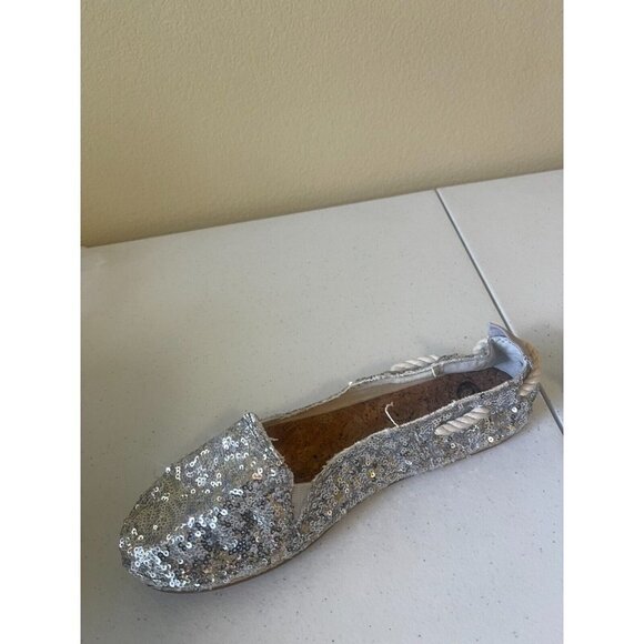 Gianni Bini sequined silver Espadrilles Size 9 - Picture 5 of 13
